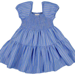 MarMar Dyman Smooth Dress - Cornflower Stripe - 92 cm / 2 år
