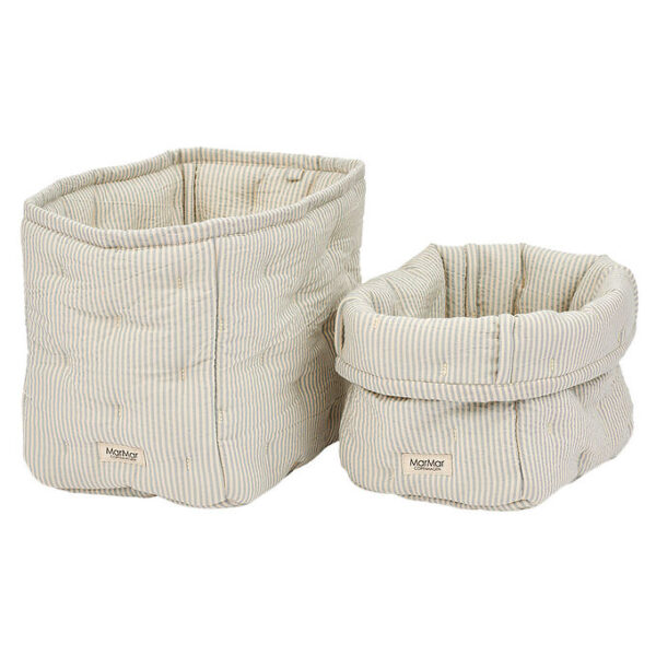 MarMar Opbevaringskurve - 2-pak - 25x17/20x15 cm - Blue Stone St