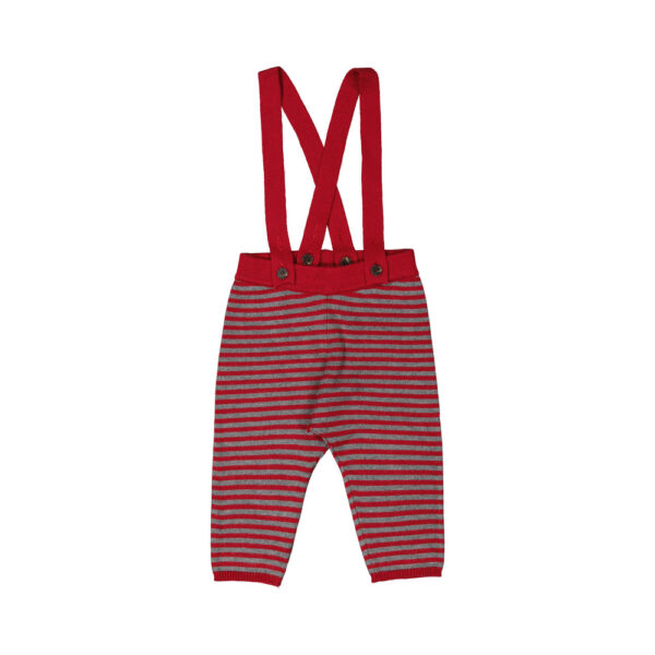 MarMar Pirol Pants med seler - Hibiscus Red Stripe - 56 cm / 2 mdr.