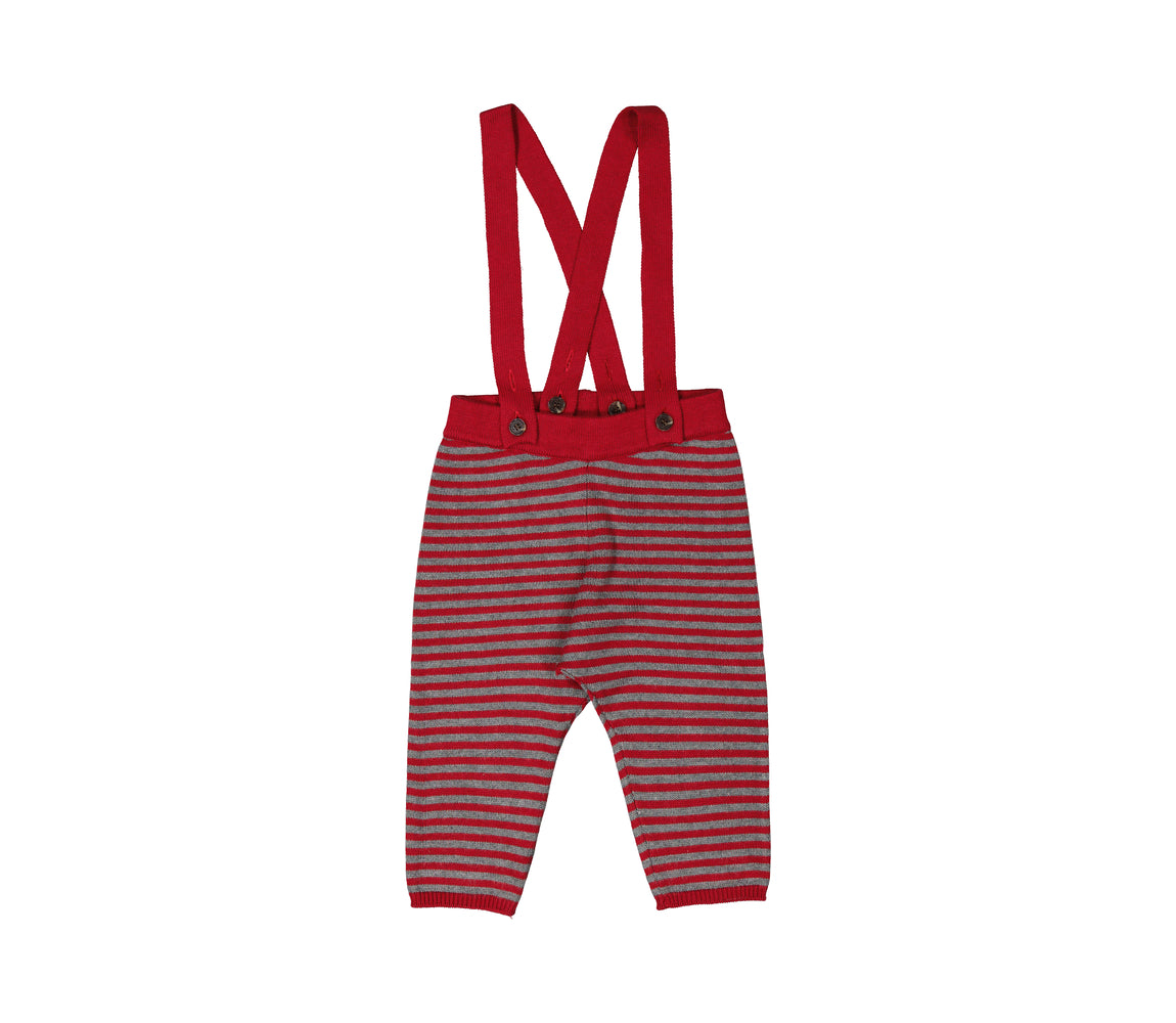 MarMar Pirol Pants med seler - Hibiscus Red Stripe - 56 cm / 2 mdr.