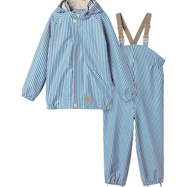 MarMar Regntøj m. Seler - PU - Oddy - Blue Stripe