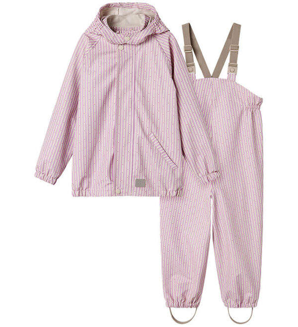 MarMar Regntøj m. Seler - PU - Oddy - Pink Stripe