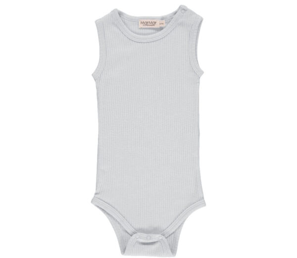 MarMar Rib Body Uden Ærmer Pale Blue - 62 cm / 4 mdr