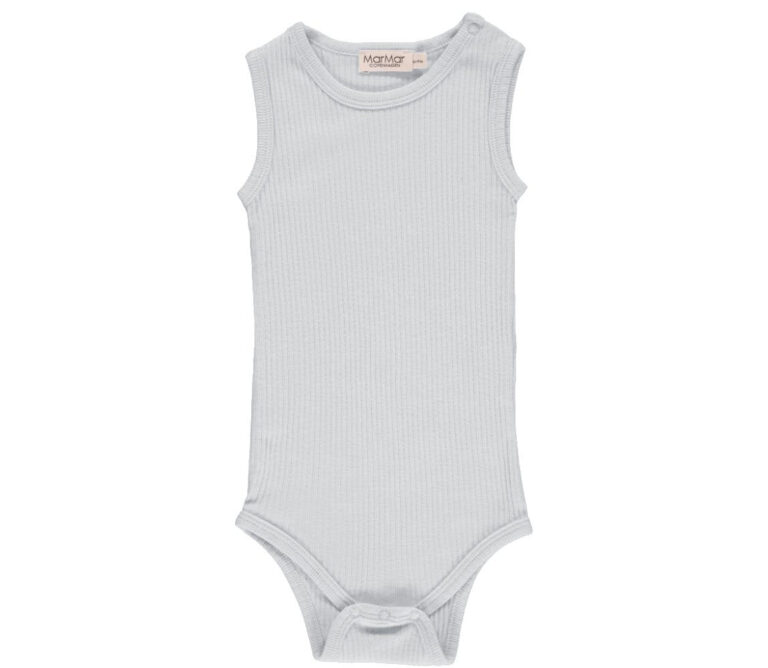 MarMar Rib Body Uden Ærmer Pale Blue - 62 cm / 4 mdr
