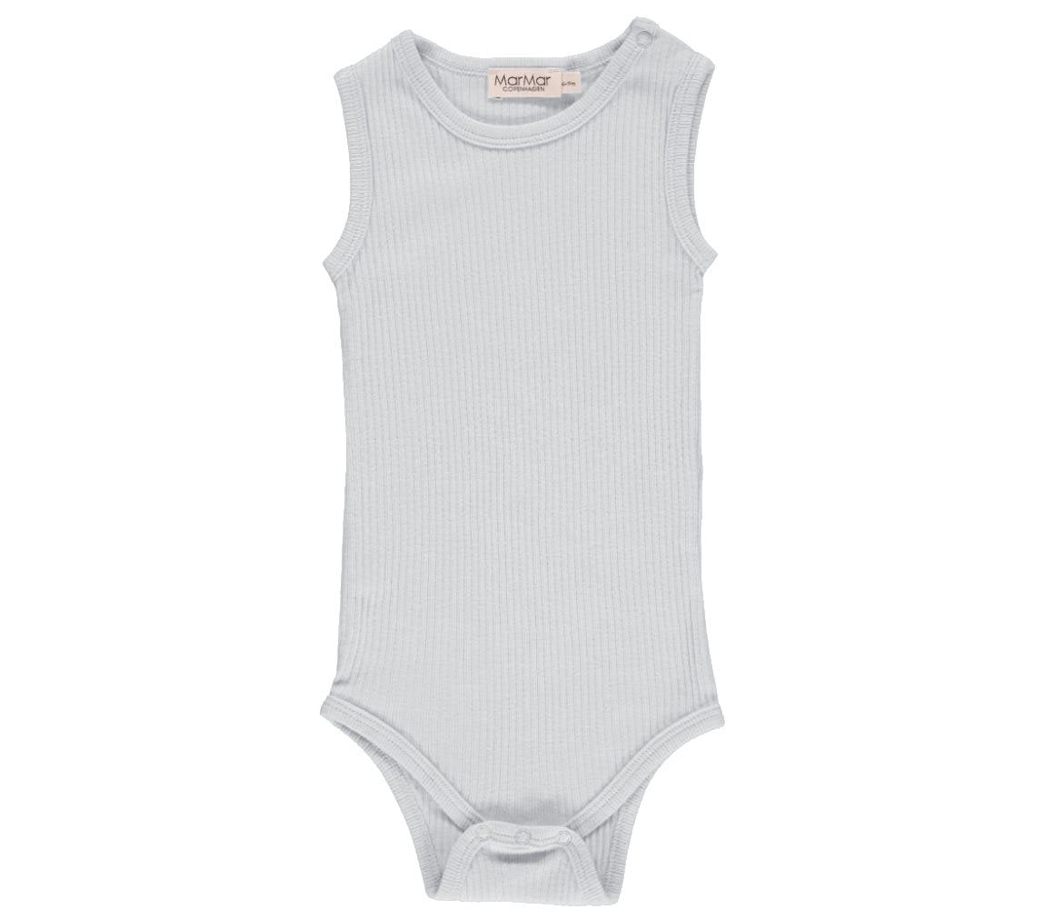 MarMar Rib Body Uden Ærmer Pale Blue - 62 cm / 4 mdr