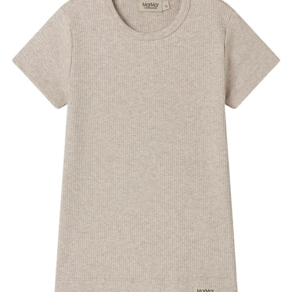 MarMar T-shirt - Rib - Bomuld/Modal - Light Beige Melange
