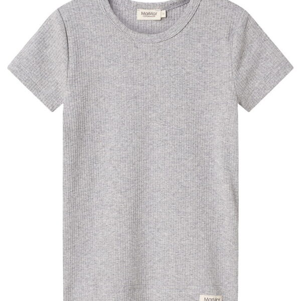 MarMar T-shirt - Rib - Modal - Noos - Lysegråmeleret MarMar T-shirt - Rib - Modal - Noos - Lysegråmeleret