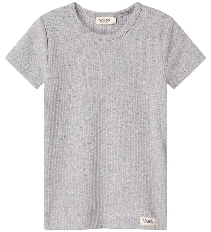MarMar T-shirt - Rib - Modal - Noos - Lysegråmeleret