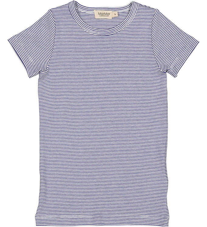 MarMar T-shirt - Rib - Modal - Tago - Blue Stripe MarMar T-shirt - Rib - Modal - Tago - Blue Stripe