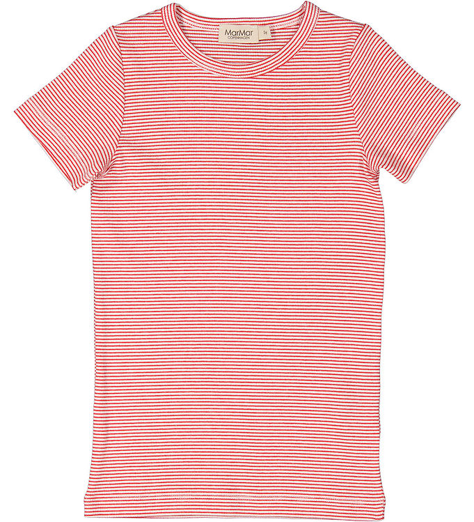 MarMar T-shirt - Rib - Modal - Tago - Red Stripe