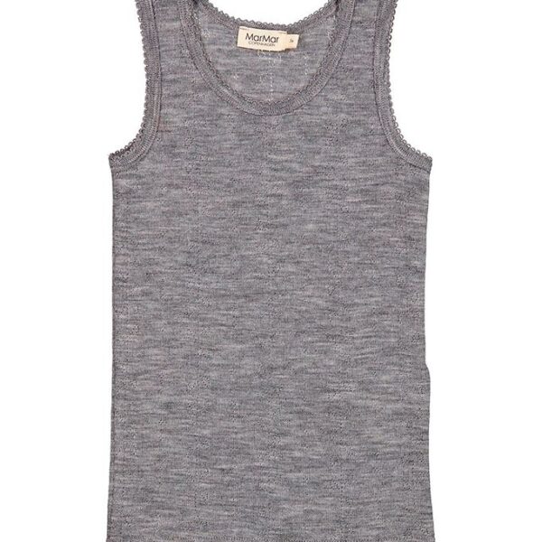 MarMar Undertrøje - Uld - Pointelle - Tavi - Grey Melange MarMar Undertrøje - Uld - Pointelle - Tavi - Grey Melange