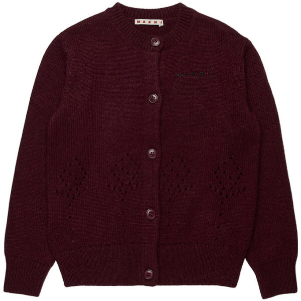Marni Cardigan - Nylon/Uld - Berry Jam