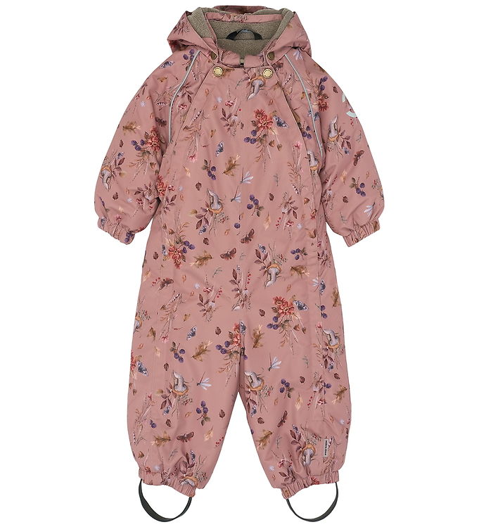 Mikk-Line Flyverdragt - AOP Floral - Burlwood