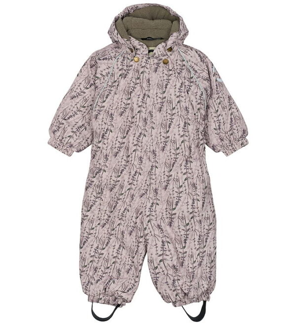 Mikk-Line Flyverdragt - AOP Floral - Cloud Gray