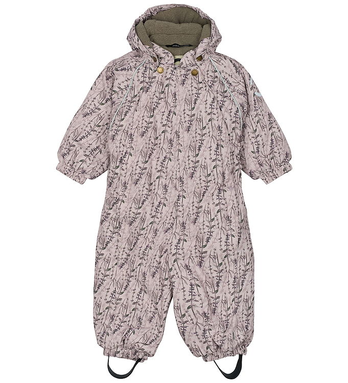 Mikk-Line Flyverdragt - AOP Floral - Cloud Gray Mikk-Line Flyverdragt - AOP Floral - Cloud Gray