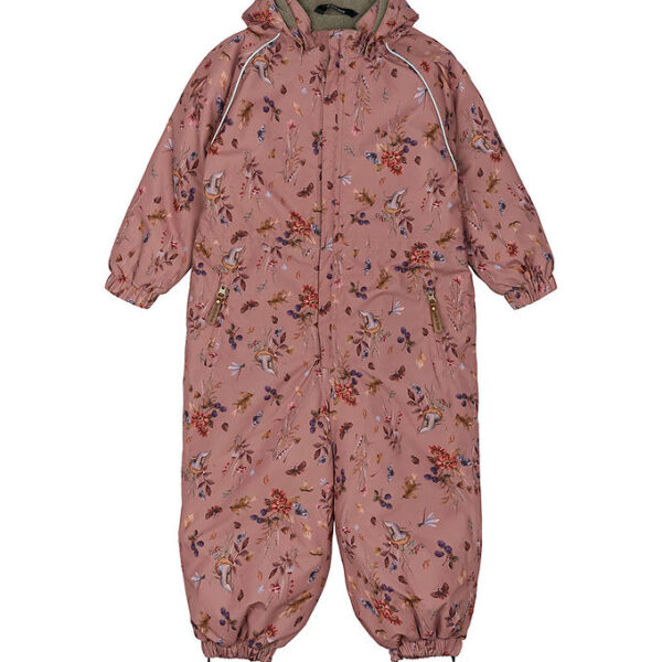 Mikk-Line Flyverdragt - Floral - Burlwood m. Print