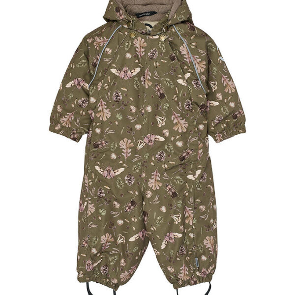 Mikk-Line Flyverdragt - Forest - Burnt Olive m. Print