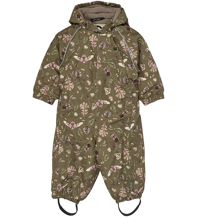Mikk-Line Flyverdragt - Forest - Burnt Olive m. Print Mikk-Line Flyverdragt - Forest - Burnt Olive m. Print