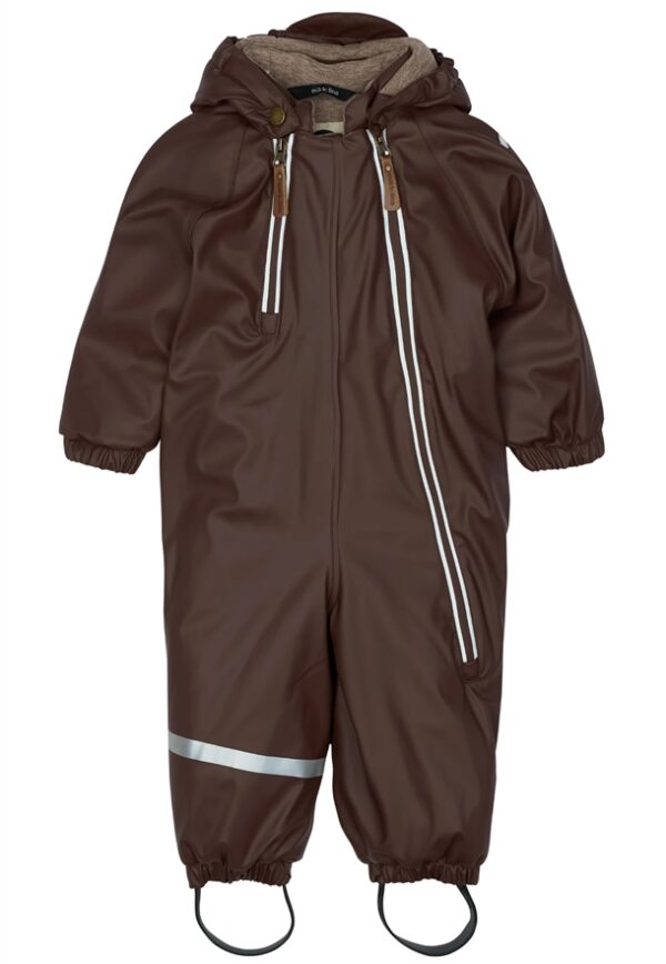 Mikk-Line Flyverdragt - PU - 2 Zip - Recycled - French Roast