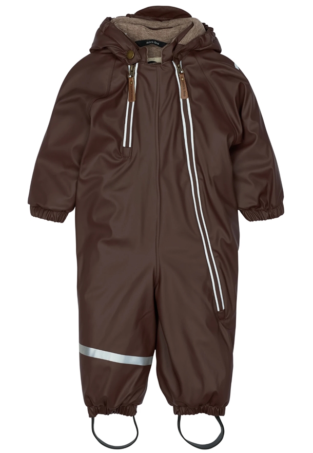 Mikk-Line Flyverdragt - PU - 2 Zip - Recycled - French Roast