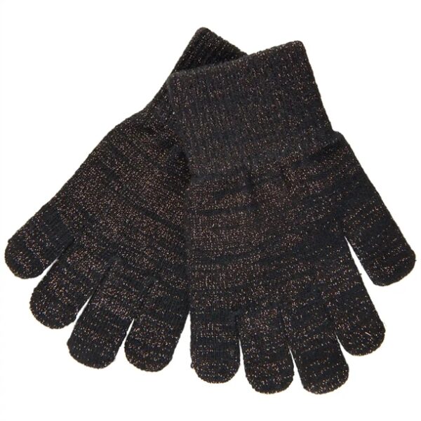 Mikk-Line Handsker - Sort med glimmer