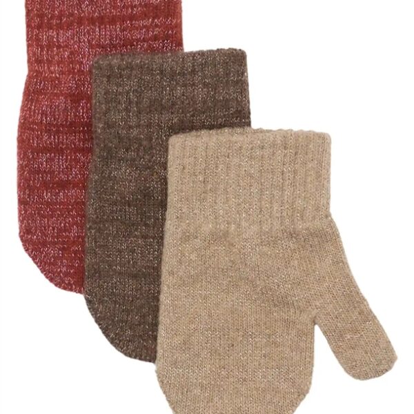 Mikk-Line Luffer - 3-pak - Apple Butter/Chocolate Chip/Doeskin m. glitter