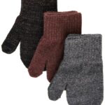 Mikk-Line Luffer - 3-pak - Dark Mink/Black/Antrazite m. glitter