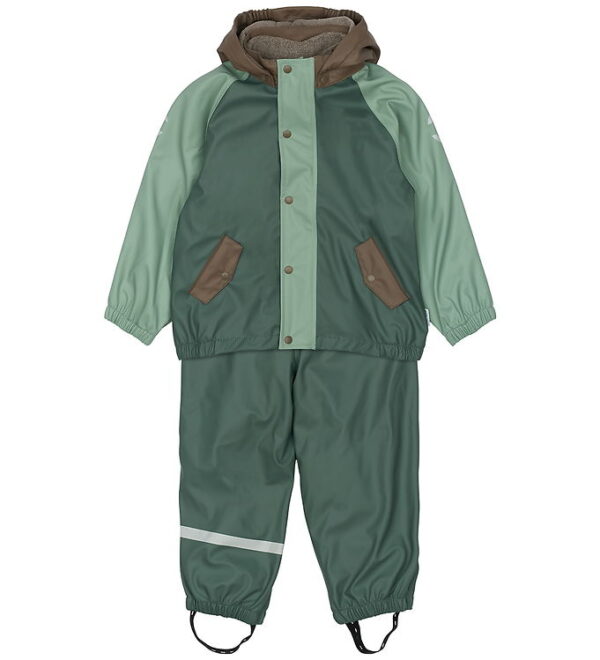 Mikk-Line Regntøj m. Fleece/Seler - PU - 3i1 - Balsam Green Mikk-Line Regntøj m. Fleece/Seler - PU - 3i1 - Balsam Green