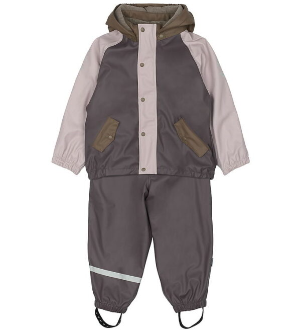 Mikk-Line Regntøj m. Fleece/Seler - PU - 3i1 - Sparrow