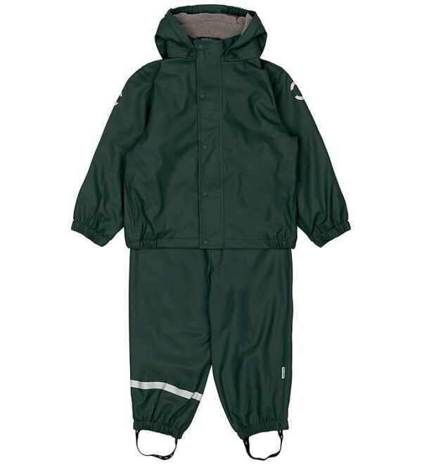 Mikk-Line Regntøj m. Fleece/Seler - PU - Recycled - Darkest Spro