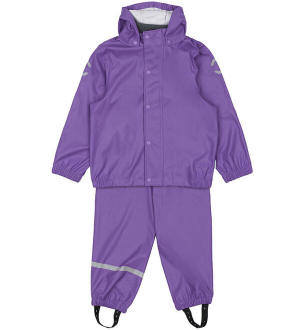 Mikk-Line Regntøj m. Seler - PU - Deep Lavender