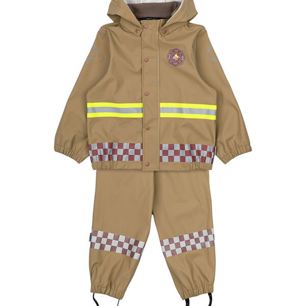 Mikk-Line Regntøj m. Seler - PU - Kelp m. Brandmand