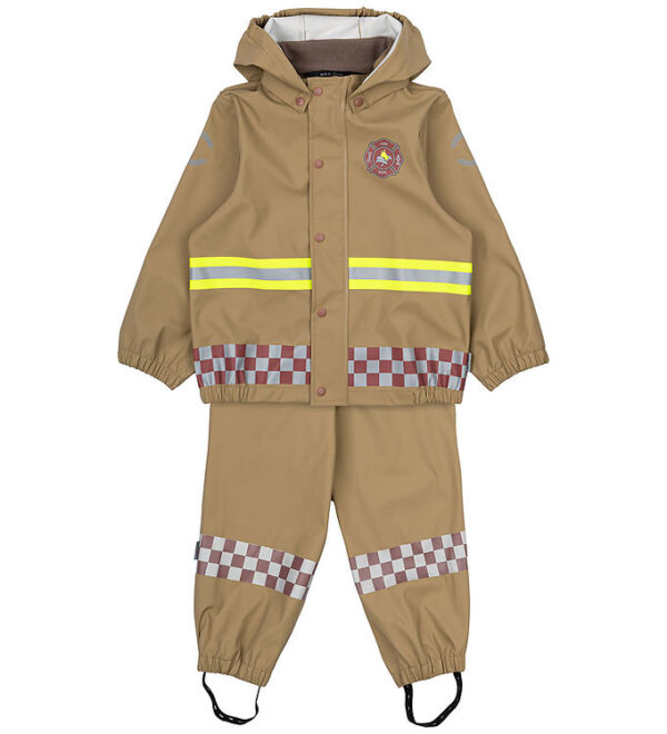 Mikk-Line Regntøj m. Seler - PU - Kelp m. Brandmand