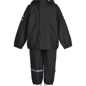 Mikk-Line Regntøj m. Seler - PU - Recycled - Black