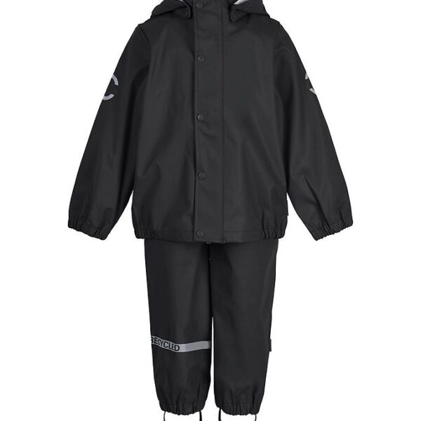 Mikk-Line Regntøj m. Seler - PU - Recycled - Black