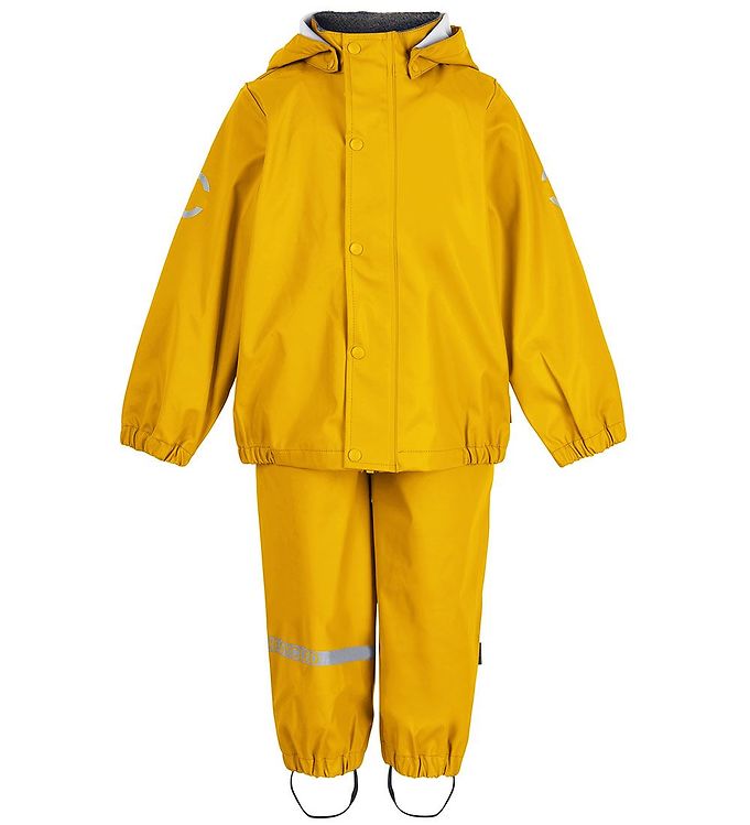 Mikk-Line Regntøj m. Seler - PU - Recycled - Sunflower