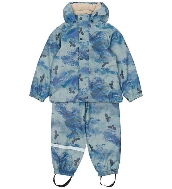 Mikk-Line Regntøj m. Seler/For - Blue Nights m. Bjerge