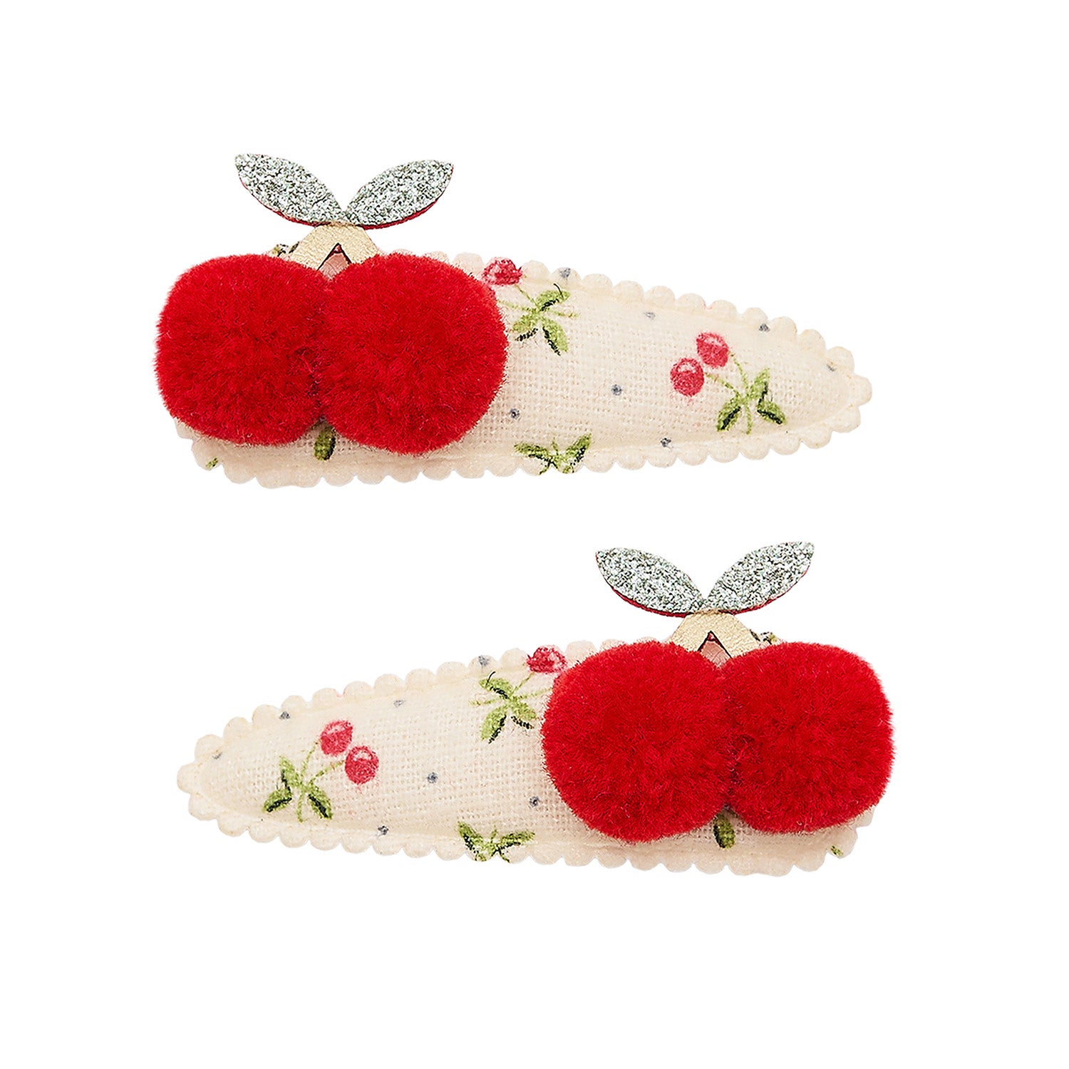 Mimi & Lula 2 hårspænder - Pom Pom Cherries Mon Cheri