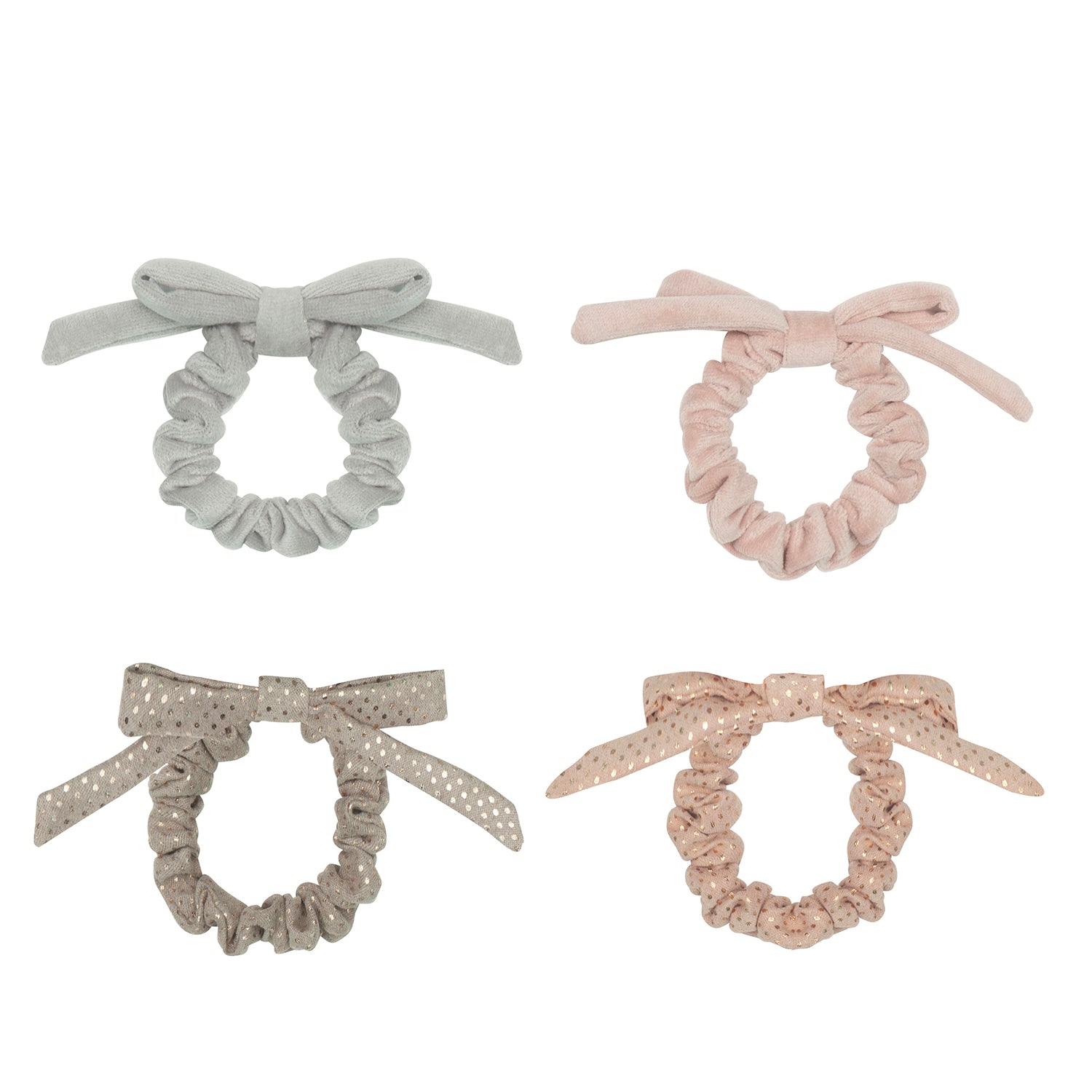 Mimi & Lula 4 Scrunchies hårelastikker - Pretty Bow Swanlake