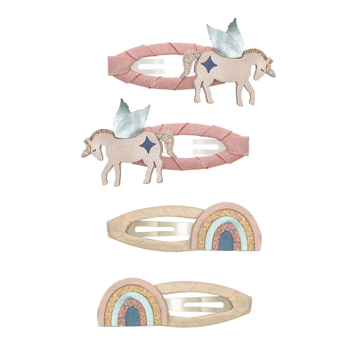 Mimi & Lula 4 hårspænder - Winged Unicorn Celeste