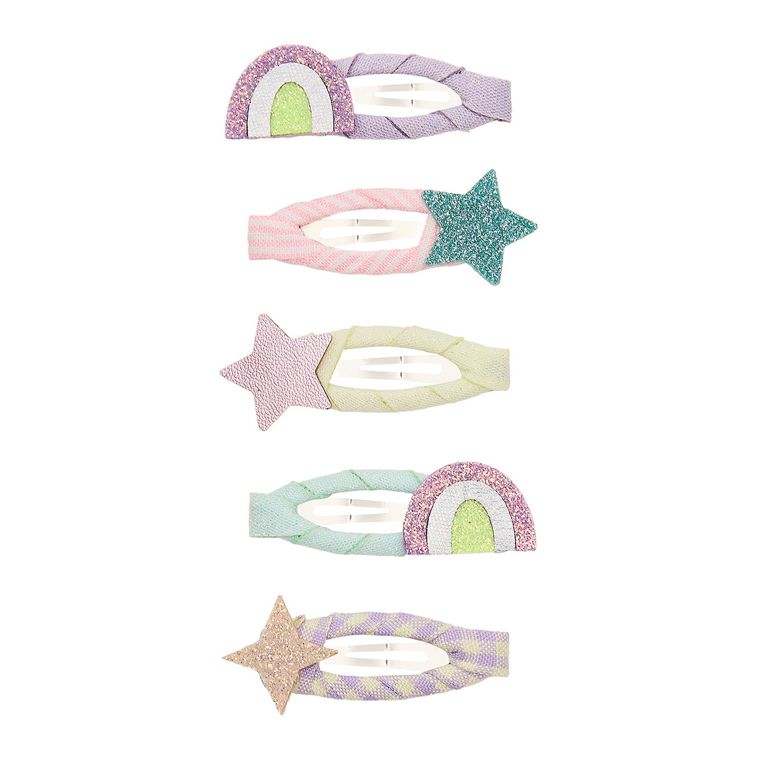 Mimi & Lula 5 hårspænder - Mini Rainbow and Star My Little Unicorn