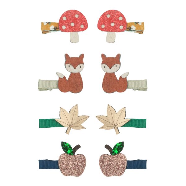 Mimi & Lula 8 hårclips - Mini Autumn Forest