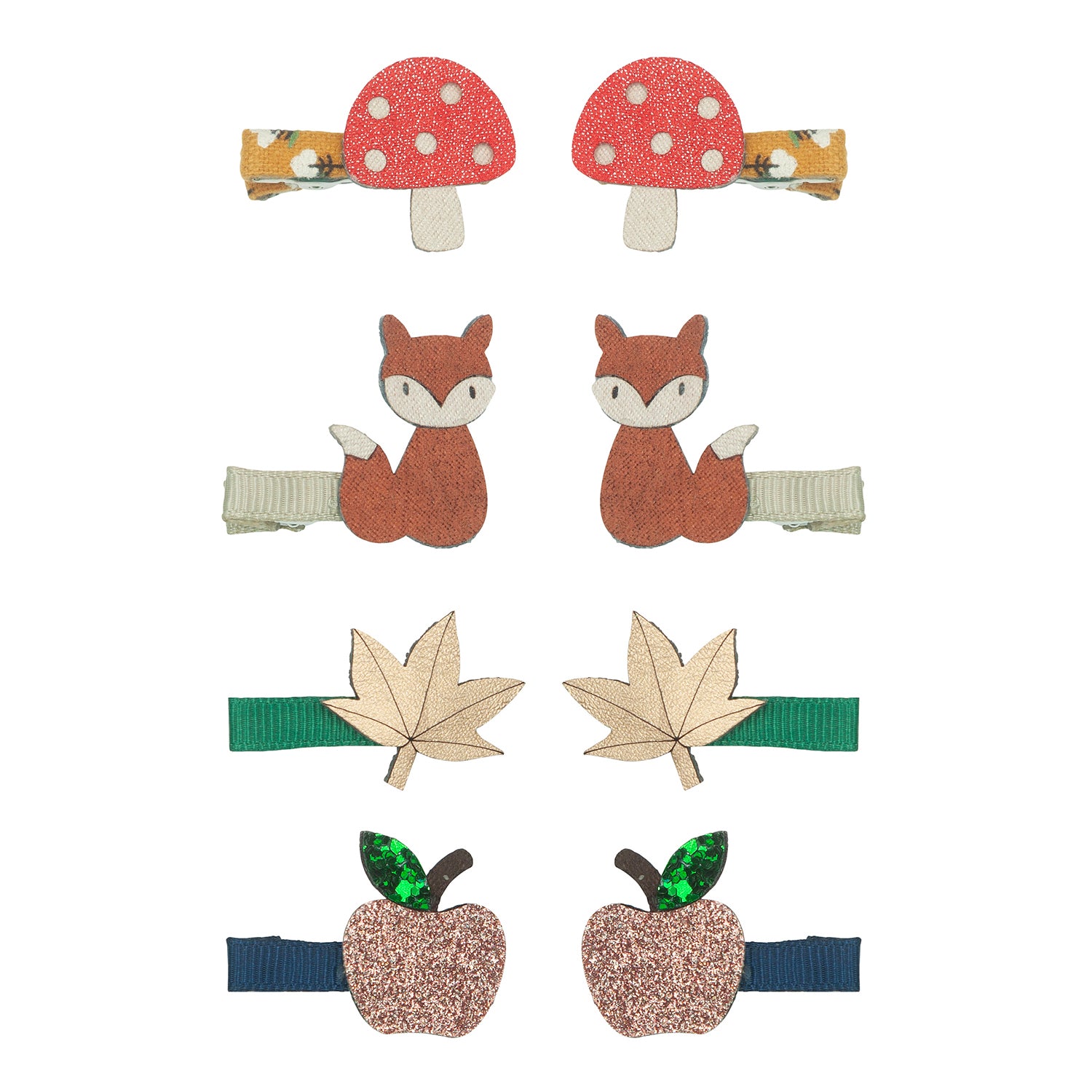 Mimi & Lula 8 hårclips - Mini Autumn Forest