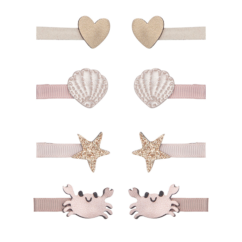 Mimi & Lula 8 hårclips - Mini Cecil Crab By The Seaside