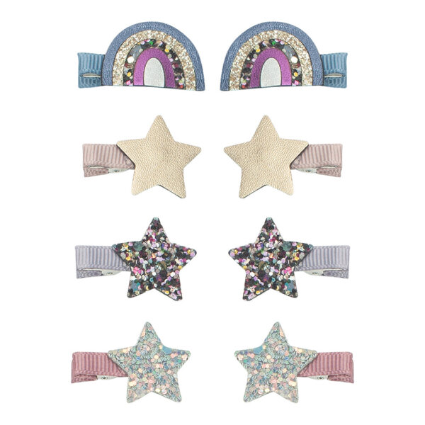 Mimi & Lula 8 hårclips - Mini Over the Rainbow Ziggy