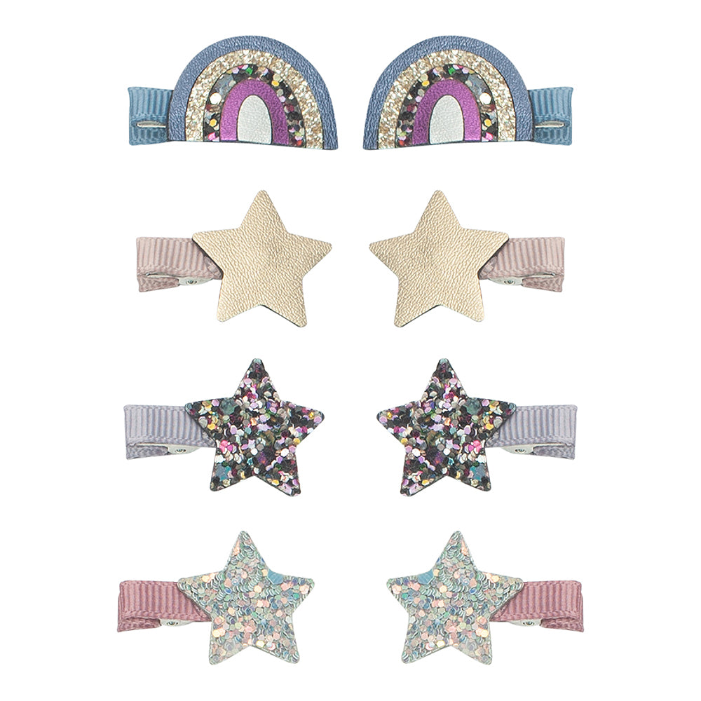 Mimi & Lula 8 hårclips - Mini Over the Rainbow Ziggy