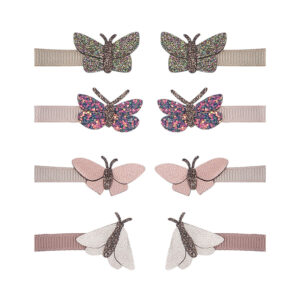 Mimi & Lula 8 hårclips - Mini Rainforest Butterfly Dinos & Butterflies