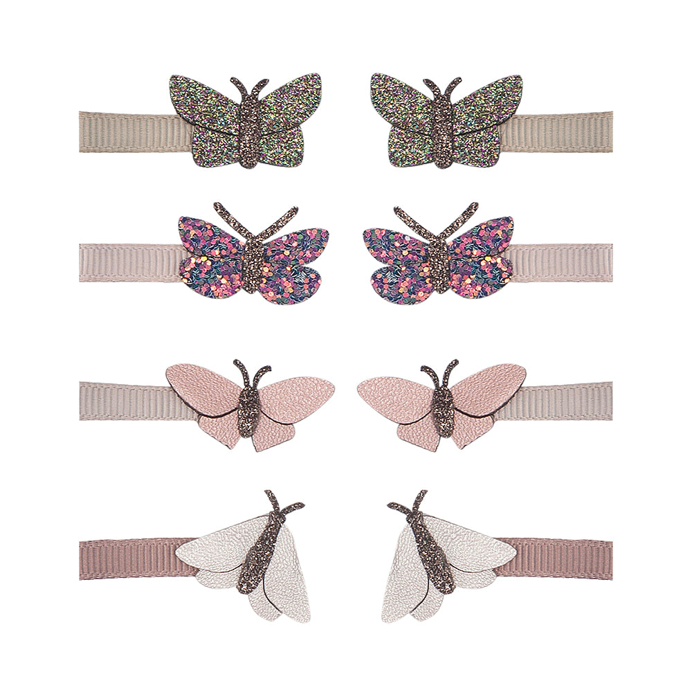 Mimi & Lula 8 hårclips - Mini Rainforest Butterfly Dinos & Butterflies
