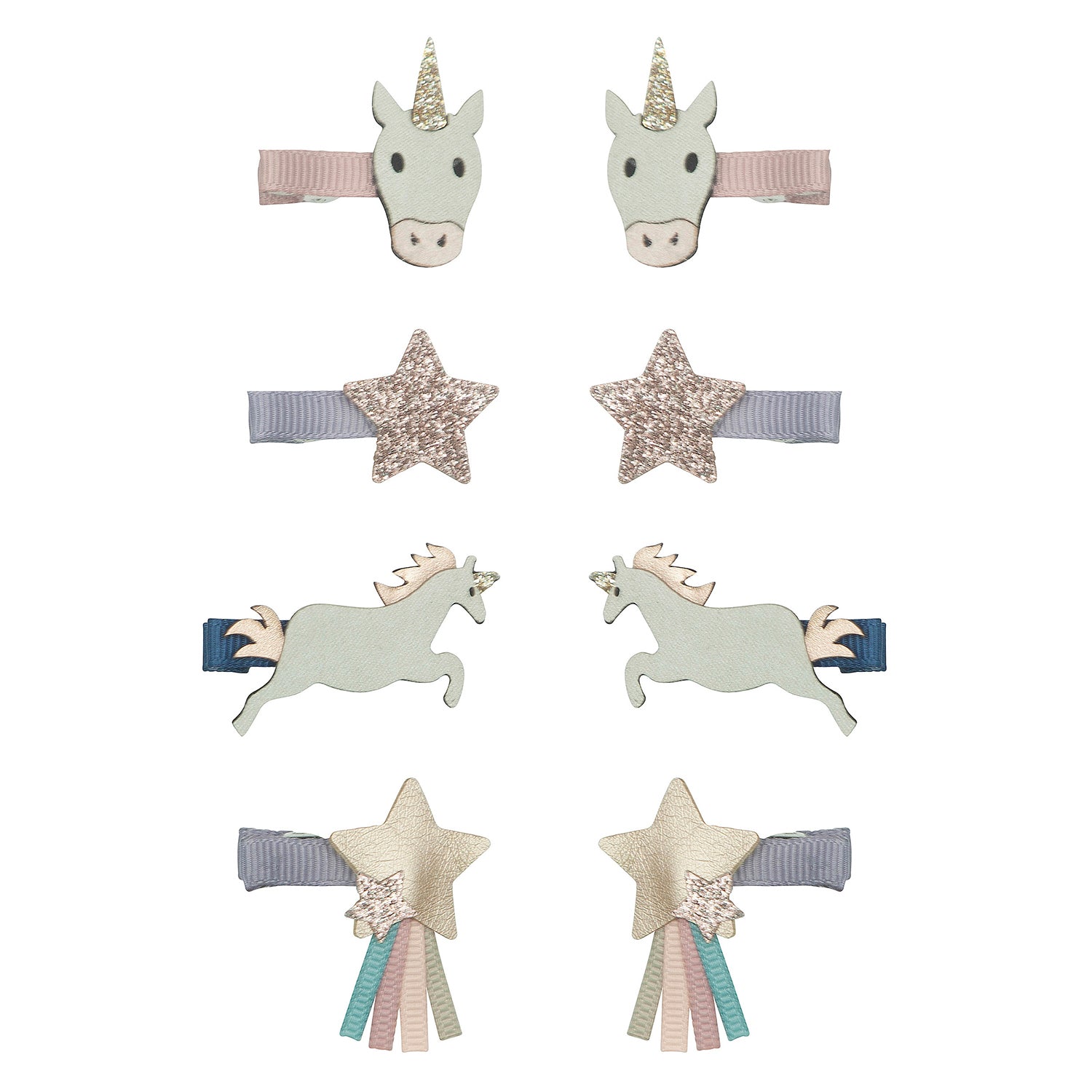 Mimi & Lula 8 hårclips - Mini Unicorn Little Prince