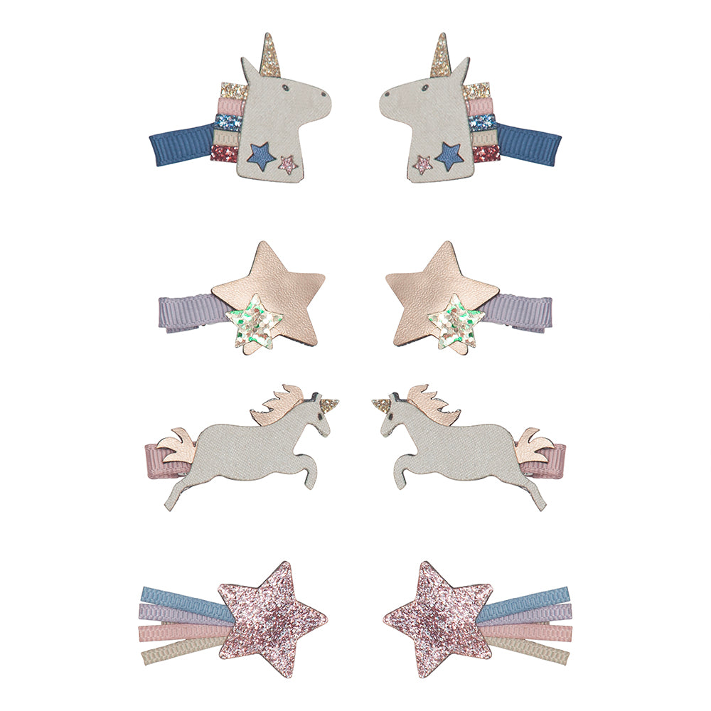 Mimi & Lula 8 hårclips - Mini Unicorn